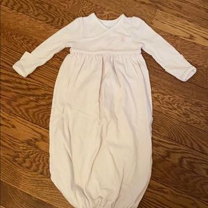 Ralph Lauren pink and white striped sleep sack